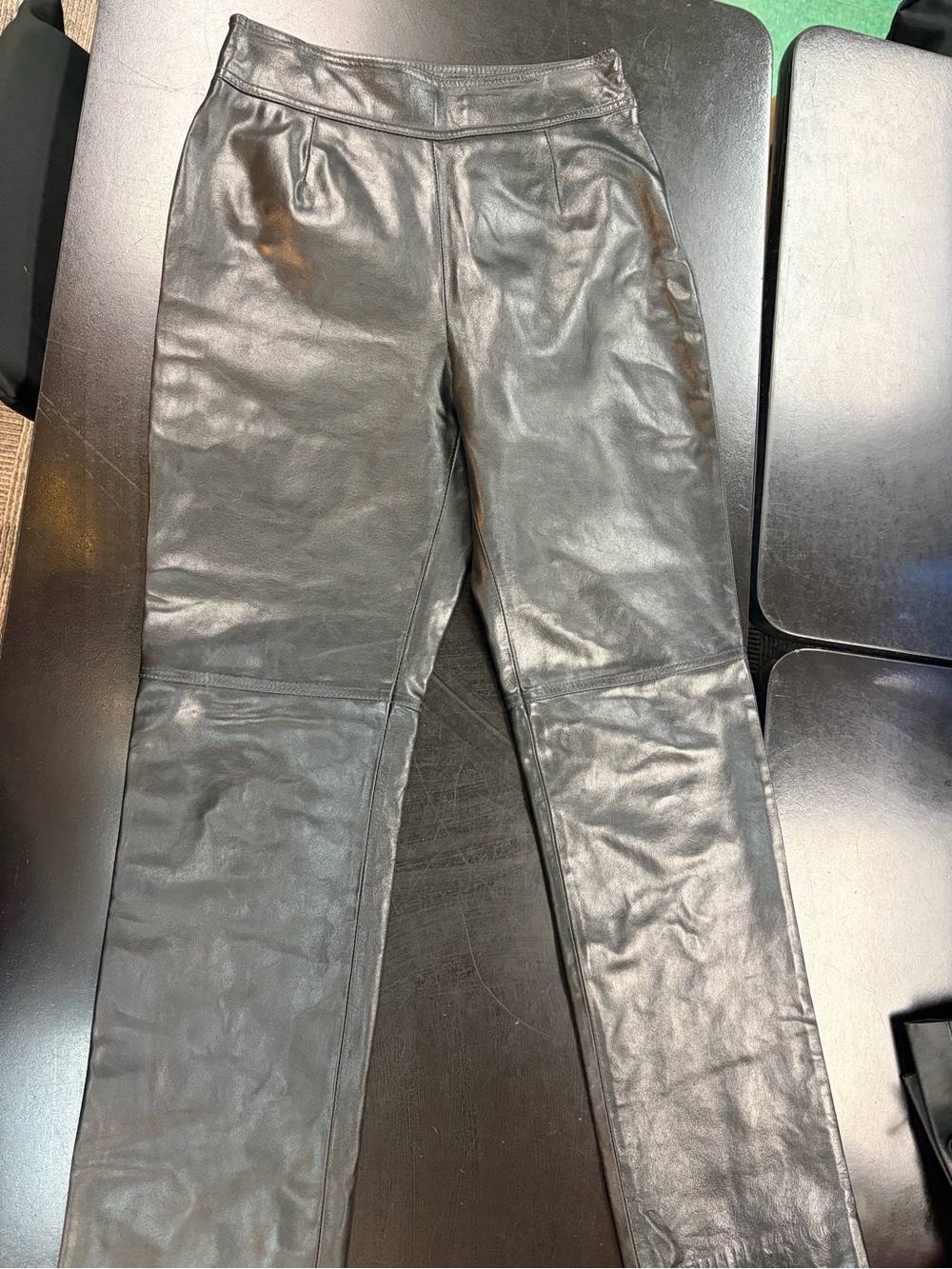 Men's Black 100% cow Italian Leather Pants